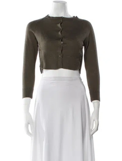 Pre-owned Simone Rocha Wool Crew Neck Sweater In Green