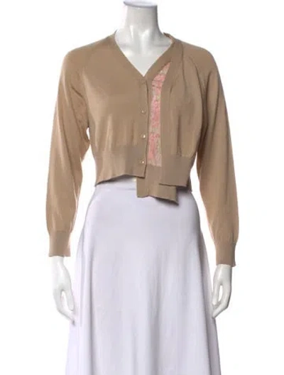Pre-owned Simone Rocha Wool Floral Print Sweater In Neutrals