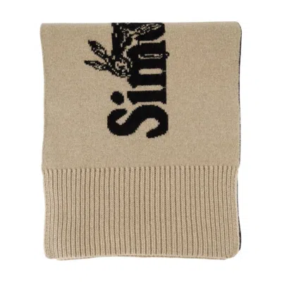 SIMONE ROCHA WOOL SCARF WITH BOLD LOGO DESIGN