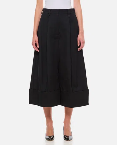 パンツ Simone Rocha SCULPTED CROPPED WIDE LEG TROUSERS Simone Rocha Wool Sculpted Cropped Wide Leg Trousers In