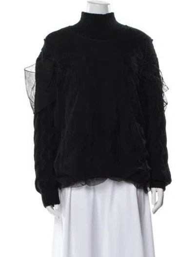 Pre-owned Simone Rocha Wool Turtleneck Sweater In Black