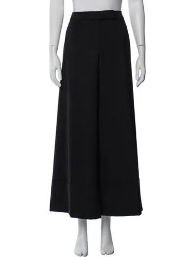 Pre-owned Simone Rocha Wool Wide Leg Pants In Black