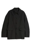 Simone Rocha Twill-weave Coat In Black