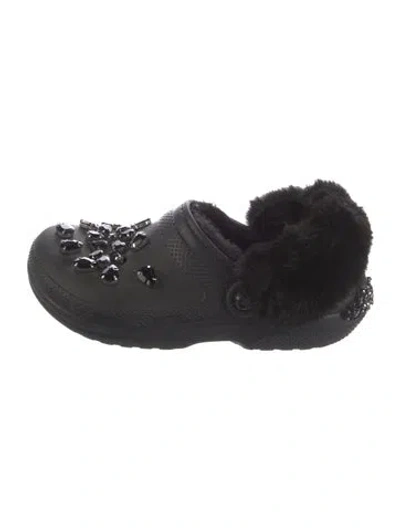 Pre-owned Simone Rocha X Crocs Rubber Flats In Black