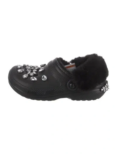 Pre-owned Simone Rocha X Crocs Rubber Flats In Black