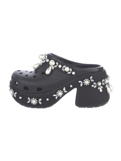 Pre-owned Simone Rocha X Crocs Rubber Mules In Blue