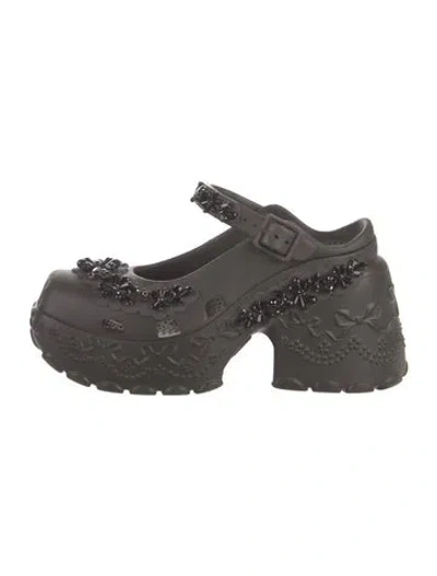 Pre-owned Simone Rocha X Crocs Rubber Pumps In Grey