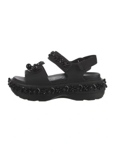 Pre-owned Simone Rocha X Crocs Rubber Sandals In Black