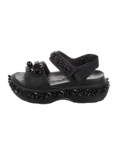 Pre-owned Simone Rocha X Crocs Rubber Sandals In Black