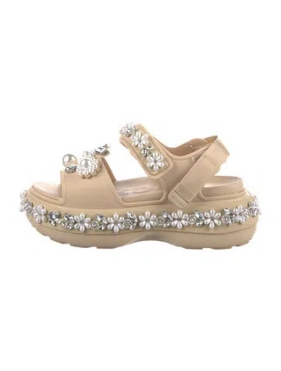 Pre-owned Simone Rocha X Crocs Rubber Sandals In Neutrals