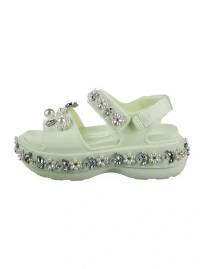 Pre-owned Simone Rocha X Crocs Rubber Sandals W/ Tags In Green