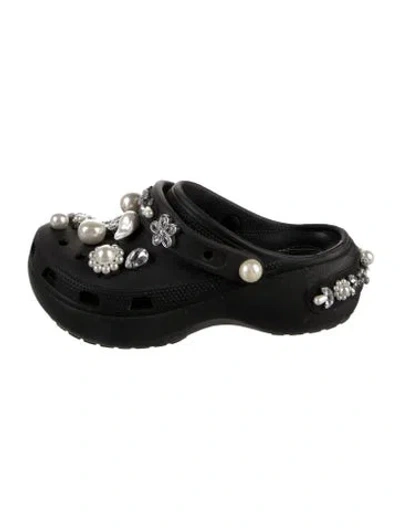 Pre-owned Simone Rocha X Crocs Rubber Sneakers In Black