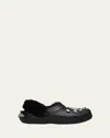 Simone Rocha X Crocs X Crocs Crystal Faux Fur Clogs In Black