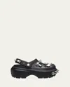 Simone Rocha X Crocs X Crocs Embellished Stomp Clogs In Black