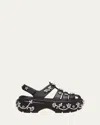 SIMONE ROCHA X CROCS X CROCS STOMP EMBELLISHED FISHERMAN SANDALS