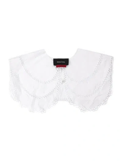 Pre-owned Simone Rocha X Ikram Detachable Collar Shawl In White