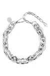 Simone Rocha Xl Faux Pearl Chain Necklace In Silver