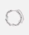 Simone Rocha Chunky Chain Necklace Pearl Flower In Silver