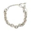 Simone Rocha Xl Pearl And Chain Necklace With Silver Plating In Silver