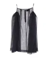 Simone Rocha Zipped Tulle Midi Skirt In Black