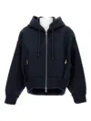 Simone Rocha Zipper Closure Hoodie In Blue