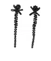 Simone Rocha Crystal-embellished Drop Earrings In Black
