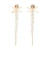 Simone Rocha Bow-detail Embellished Earrings In Gold
