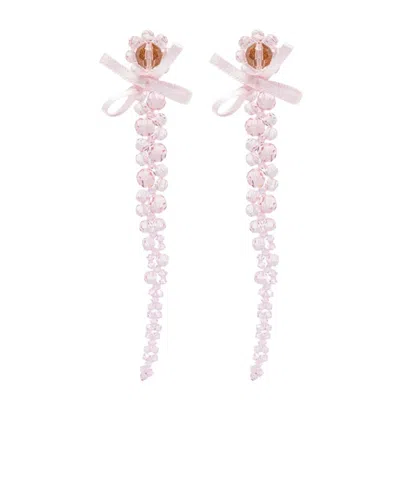 SIMONE ROCHA SIMONE ROCHA	BOW-DETAIL EMBELLISHED EARRINGS