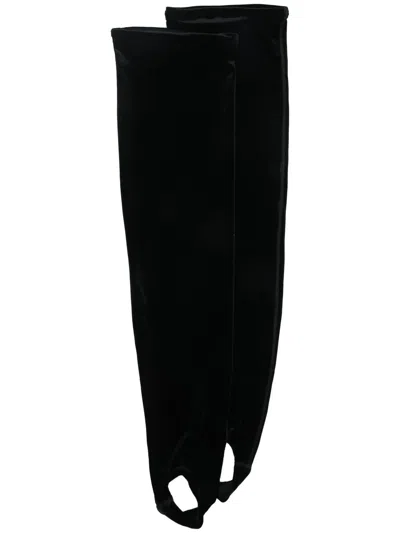 Simone Wild Velvet-effect Aerobic Tights In Black