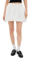 Simonett Drawstring Bubble Skirt White In White