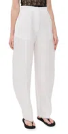 Simonett Lightweight Barrel Trousers White In White