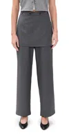 Simonett Skirt Overlay Trousers Gray In Gray