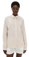 Simonett Stripe Oversized Blouse Brown