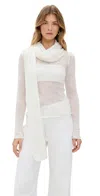 Simonett Wrap Tie Knit Top White In White