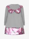 SIMONETTA & PINK WEATHER DRESS 12 YRS GREY