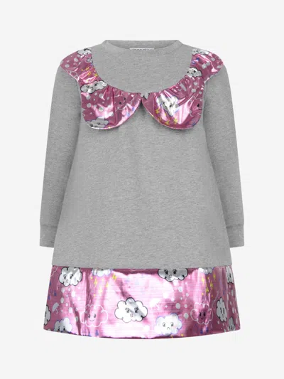Simonetta Kids' & Pink Weather Dress 12 Yrs Grey