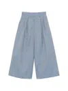 Simonetta Belt-loop Pleated Trousers In Blue
