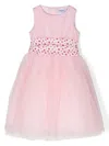 Simonetta Belted Tulle Dress In 粉色