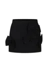 Simonetta Black Skirt For Girl With Bows In Black