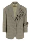 Simonetta Bow-detail Blazer In Green