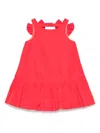 Simonetta Kids' Bow-detail Dress In Red