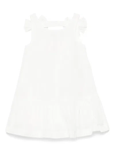 Simonetta Kids' Bow-detail Dress In White