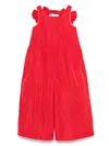 Simonetta Bow-detail Jumsuit In Red