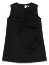 Simonetta Kids' Bow-detailed Dress In Black