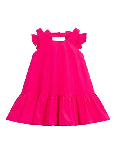 Simonetta Kids' Bow-detailing Dress In Red