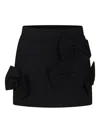 Simonetta Black Skirt For Girl With Bows In Black