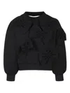 Simonetta Bow-embellished Sweatshirt In Black