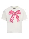 Simonetta T-shirt  Kids Color Fuchsia In White