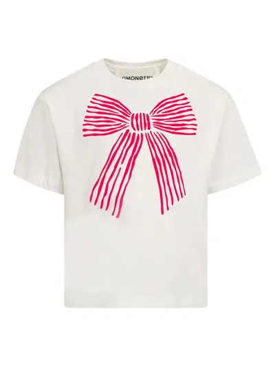 SIMONETTA BOW-PRINT T-SHIRT