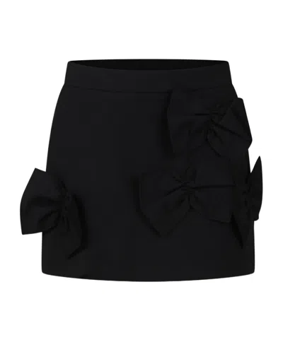 Simonetta Bow Skirt In Black